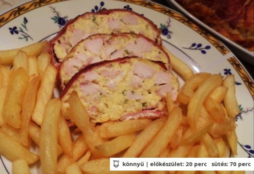 Baconos csirkemell őzgerincformában 